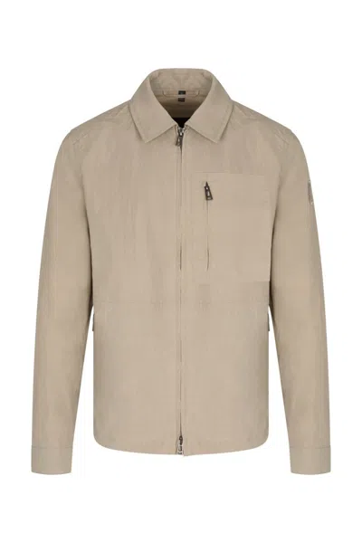 Belstaff Grid Overshirt In Brown