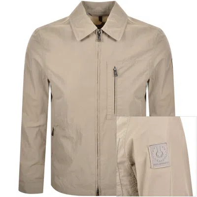 Belstaff Grid Overshirt Dark Sand In Brown