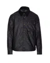 Belstaff Ground Jacket With Chest Pocket And Velvet Collar In Black
