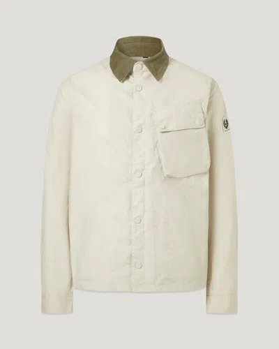 Belstaff Ground Jacket Dry Waxed Cotton In Silver