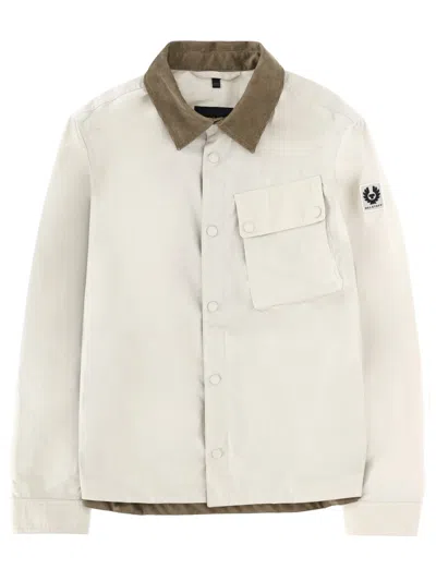 Belstaff Ground Corduroy-collar Cotton Jacket In White