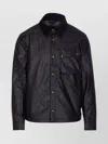 Belstaff Ground Jacket With Chest Pocket And Velvet Collar In Black