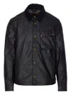 Belstaff Ground Jacket With Chest Pocket And Velvet Collar In Black