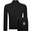 Belstaff Guide Quarter Zip Jumper Black In Black