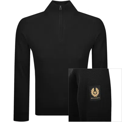 Belstaff Guide Quarter Zip Jumper Black
