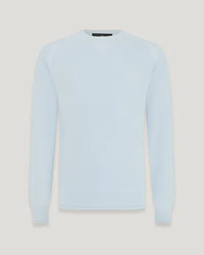 Belstaff Guide Crewneck Jumper In Sky Blue