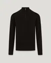 Belstaff Guide Quarter Zip Jumper In Black