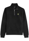 Belstaff Quarter Zip Sweatshirt Black In Black