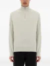 Belstaff Zip Sweater Textured Knit In White