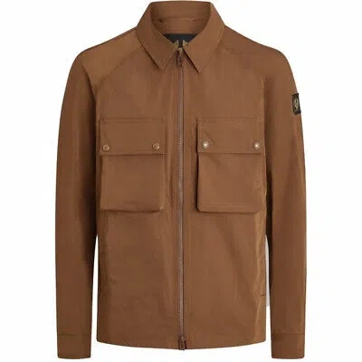 Pre-owned Belstaff Herren Bomber 104562 Brown Jacke In Marron