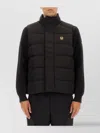 Belstaff High Neck Padded Sleeveless T-shirt In Black
