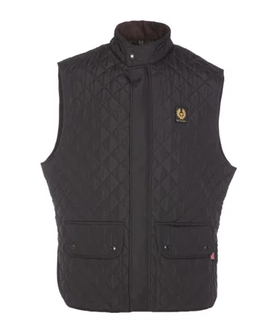 Belstaff High-necked Sleeveless Vest In Gray
