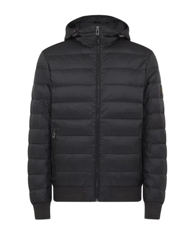 Belstaff Hooded Down Jacket In Black
