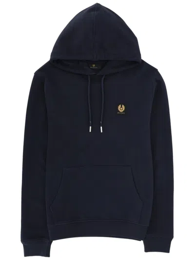 Belstaff Men Felpa Con Cappuccio In Blue