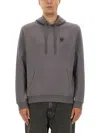 Belstaff Hooded Sweater Drawstring Kangaroo Pocket In Gray