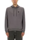 Belstaff Hooded Sweater Drawstring Kangaroo Pocket In Gray