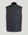 Belstaff Icon Lightweight Quilted Nylon Vest In Dark Navy