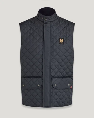 Belstaff Icon Lightweight Quilted Nylon Vest In Dark Navy