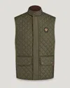Belstaff Quilted Diamond Recycled Front Pockets Jacket In Faded Olive