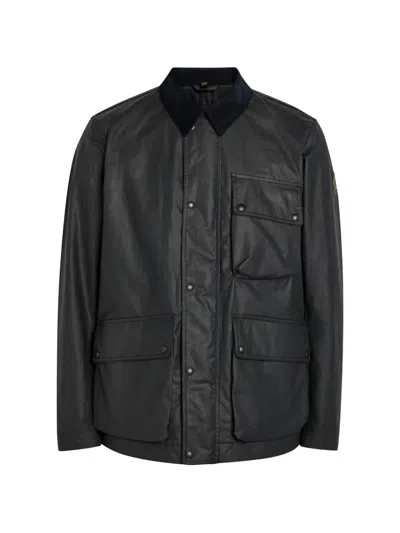 Belstaff Incline Corduroy-collar Jacket In Black