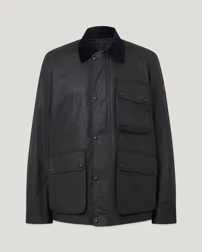 Belstaff Incline Jacket Waxed Cotton In Blue