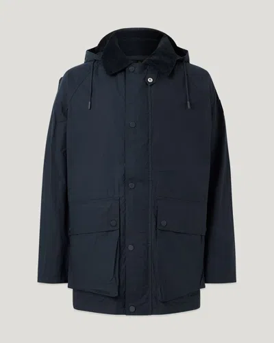 Belstaff Incline Parka Dry Waxed Cotton In Black