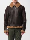 Belstaff Men Shearling Jacket In Brown