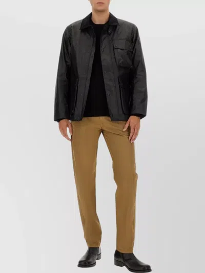 Belstaff Jacket Long Sleeve Multiple Pockets In Black