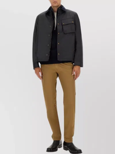 Belstaff Jacket With Chest Pocket And Long Sleeves In Black