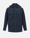 Belstaff 'cotton Jacket Four Pockets Hood' In Blue