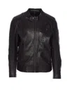 Belstaff Men V Racer Leather Jacket In Black