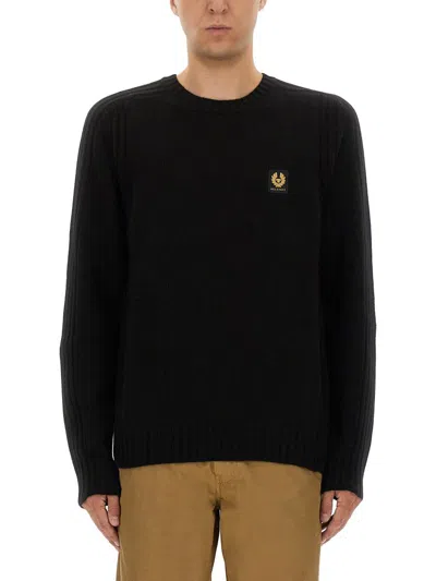 BELSTAFF BELSTAFF JERSEY WITH LOGO PATCH