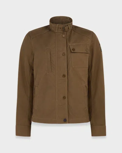 Belstaff Kate's Cottage Motorcycle Jacket Waxed Cotton In Sand