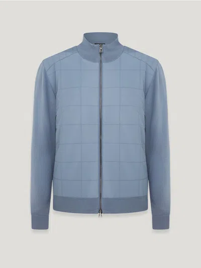 Belstaff Kelbrook Zip Cardigan In Blue Flint