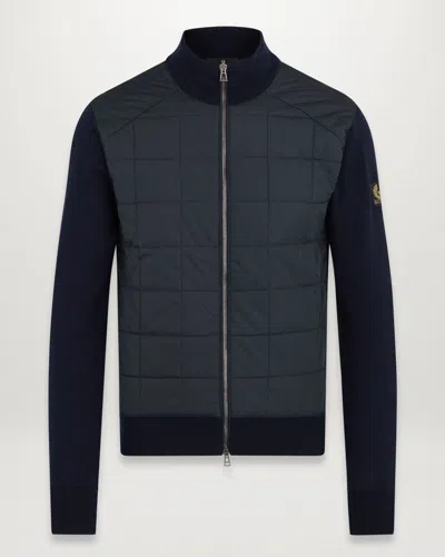 Belstaff Kelbrook Zip Cardigan In Washed Navy