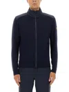 Belstaff Kelby Zip Cardigan In Blue