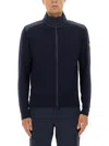 Belstaff Kelby Zip Cardigan In Blue