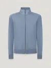 Belstaff Kelby Zip Cardigan In Blue Flint