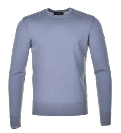 Belstaff Kerrigan Crew Neck Jumper Blue Flint