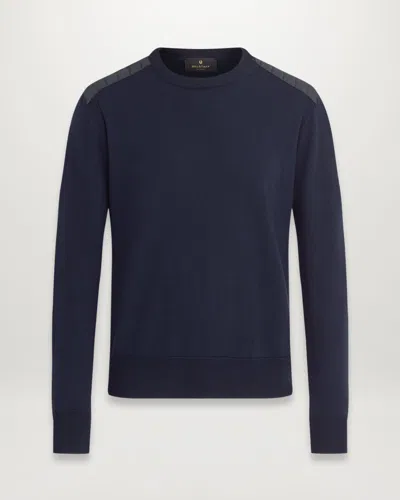 Belstaff Shirt With Nylon Shoulders In Washed Navy