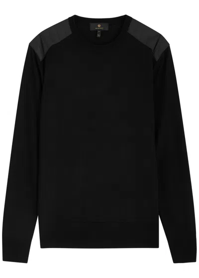 Belstaff Kerrigan Logo Wool Jumper In Black
