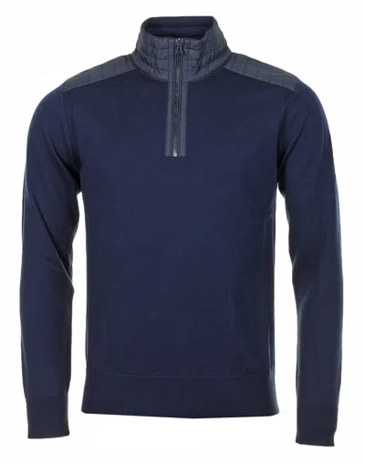 Belstaff Kilmington Quarter Zip Dark Ink In Navy