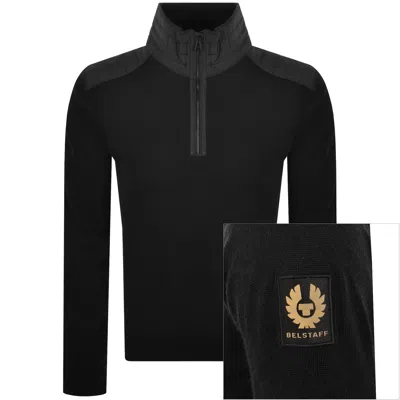 Belstaff Kilmington Quarter Zip Jumper Black