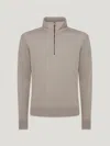 Belstaff Kilmington Quarter Zip Jumper In Pumice