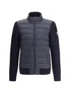 Belstaff Mens Dark Ink Circuiteer Padded Wool Blend Cardigan In Blue