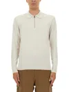 Belstaff Ribbed Cuff Knit Sweater With Hem Detail In White