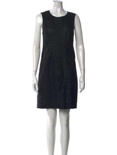 Pre-owned Belstaff Lace Pattern Mini Dress In Black