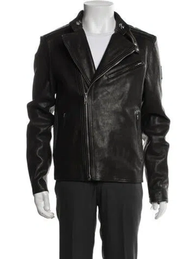 Pre-owned Belstaff Lamb Leather Moto Jacket In Black