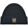 Belstaff Lambswool Watch Beanie Navy