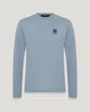 Belstaff Long Sleeved T-shirt In Blue Flint